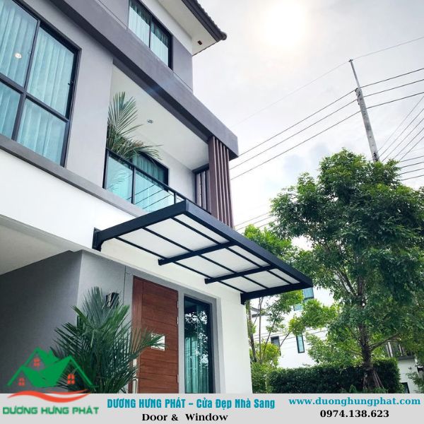 lắp đặt mái che kính cường lực tại Tân Bình